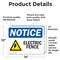Signmission Electric Fence Sign, Vinyl Decal, 14in W x 10in L, 2PK OS-2PACK-NS-D-1014-L-11626 - alternate 6